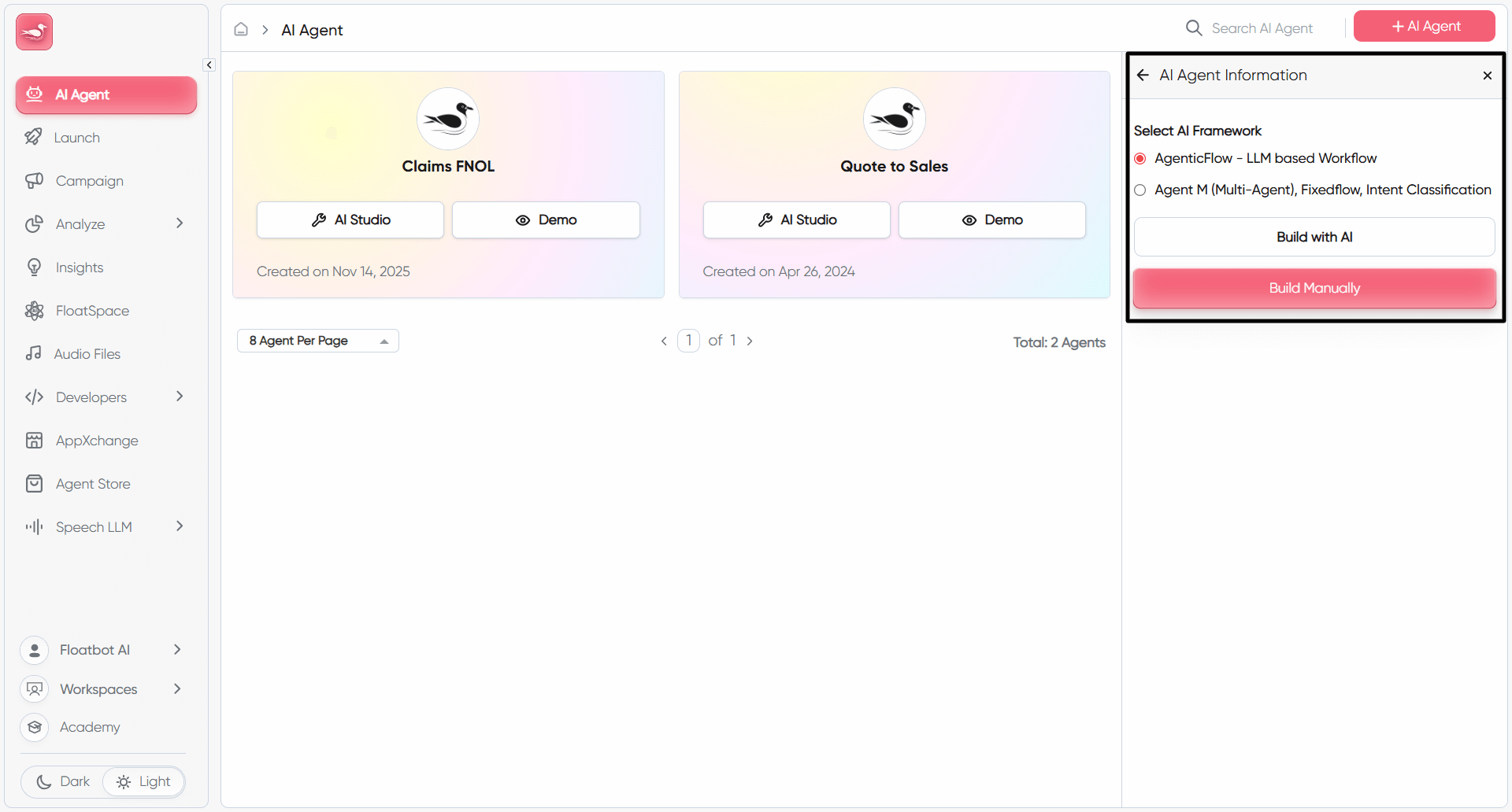 step 3 - get two options
