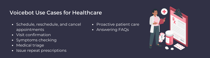 Voicebot Use Cases for Healthcare