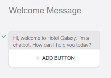 	
Welcome-message